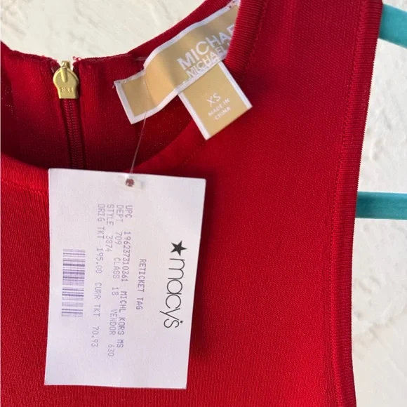 Michael Kors Red Sleeveless Dress - Picture 6 of 6
